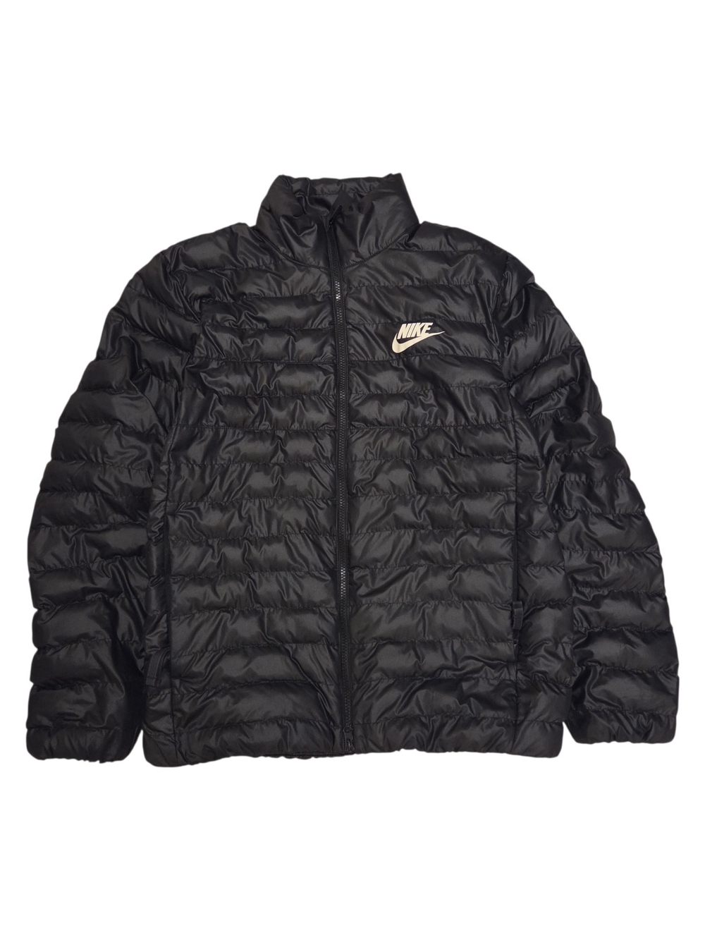 Nike Full-zip Black Puffer Jacket - Lightweight Men's Coat